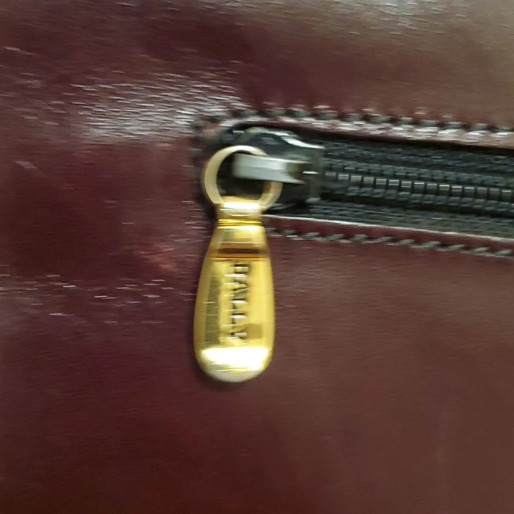 Oversized Bally briefcase in maroon